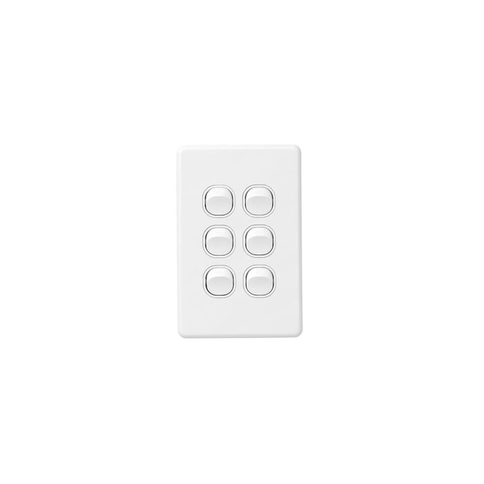 DETA White X6 Vertical Six Switch