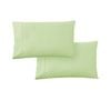 420TC Pair of Wrinkle Free No Flap Queen Pillowcases Light Green