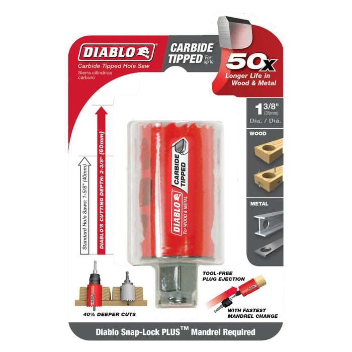 Diablo 35mm Carbide-Tipped Wood And Metal Hole Saw