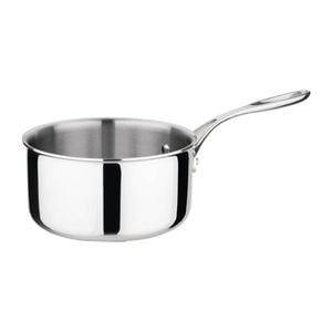 Vogue Saucepan Tri-wall Heavy Duty Stainless Steel 2.4l 180mm Commercial Kitchen Cookware