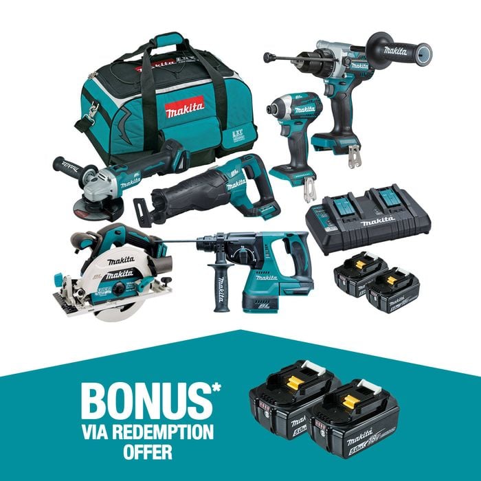 Makita Brushless 6 Piece Combo Kit DLX6109TX1