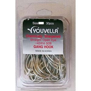 Youvella Open Eye Gang Chemically Sharpened 30x Pack Fishing Hook 2