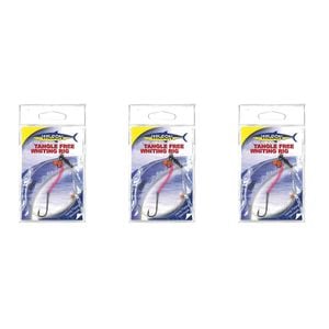 3x Wilson Tangle Free Whiting Rig with Chemical Sharpened Fishing Hook - Size 6