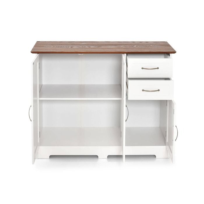 Costway 2-door Sideboard Buffet Kitchen Storage Cabinet White