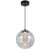 Telbix Aurora Modern Pendant Hanging Lamp Light Metal Glass Black Gloss Matte
