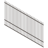 ProtectorAl 1201 - 2400 x 1500mm Black Satin Raked 16-30º Picket Top Pool Fence Panel - Black