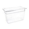 Vogue Food Pan Clear Polycarbonate Gastronorm Gn 1/3 200mm Commercial Kitchen Storage