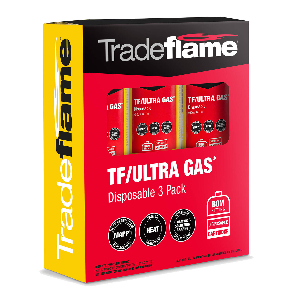 Tradeflame 400g MAPP® Replacement TF/ULTRA GAS® - 3 Pack - Bunnings ...