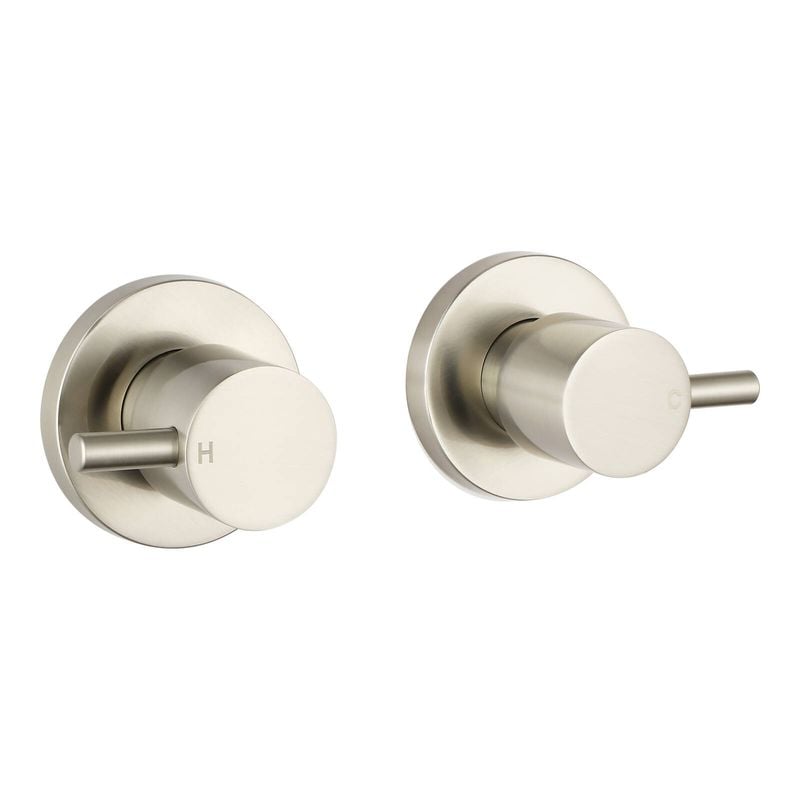 Mondella Brushed Nickel Resonance 1/4 Turn Pin Lever Wall Top Assembly