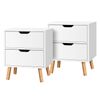 ALFORDSON 2x Bedside Table White