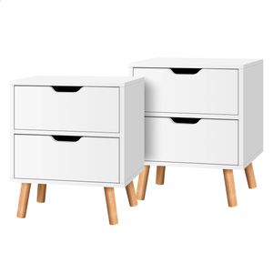 ALFORDSON 2x Bedside Table White