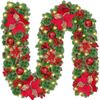 Lifebay Artificial Christmas Garland with LED Lights