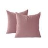 Gioia Casa Twin-Pack Velvet Cushion Covers – Soft Microfibre Cushion Covers with Hidden Zipper (Blush, 45cm*45cm)