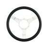 Cal Custom 14" Banjo Billet Aluminium Steering Wheel, Black Leather Half-Wrap