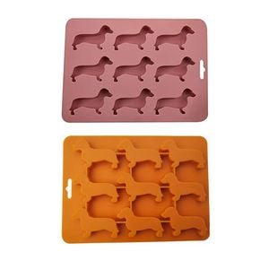 Catzon 2 Pcs Dog Ice Cube Trays Food Grade Silicone for Candy Biscuits-A