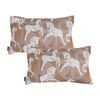 SOGA 2X 35cm Bohemian Camel Brown White Horse Pattern Throw Pillow