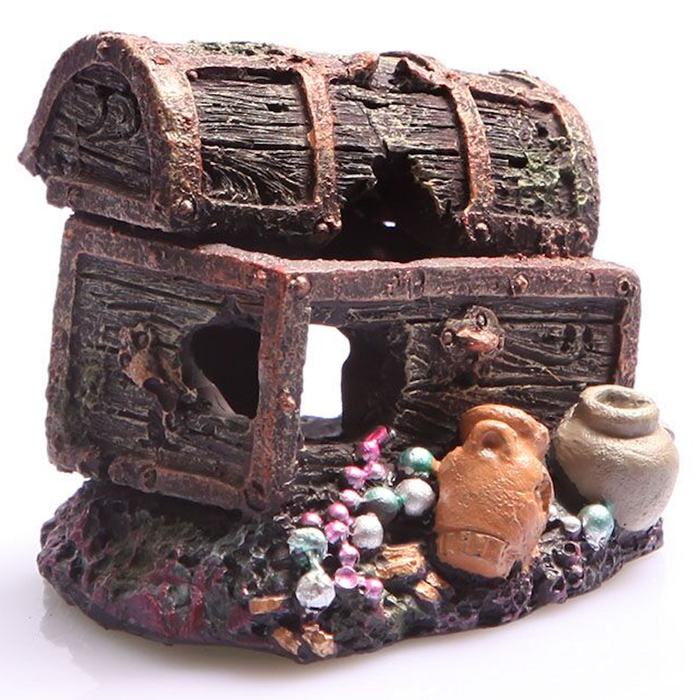 Aqua One Sunken Treasure Chest Small Ornament (36859)