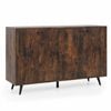 Costway Buffet Sideboard Mid Century Modern 4 Door Cabinet 5Level 127.5cm