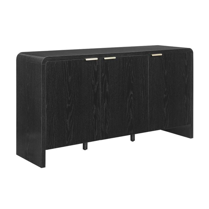 Jhoanna Buffet Sideboard Cabinet 3 Doors Black