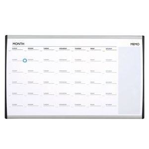 Quartet ARC Cubicle Magnetic Whiteboard Calendar w/ Pen 76x46cm