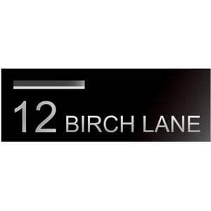 Numero Black Custom Letterbox & House Sign - Large
