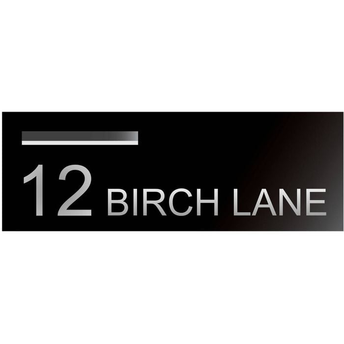 Numero Black Custom Letterbox & House Sign - Large