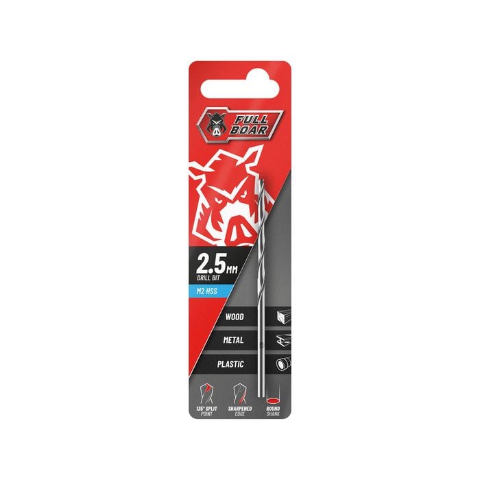 Full Boar 2.5mm M2 HSS Drill Bit
