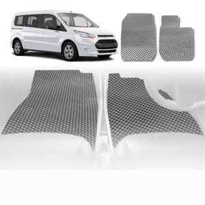 6D Diamond Car Floor Mats for Mercedes-Benz Sprinter 2006-Current-Front Set-Grey-Outback GT