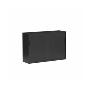Olg Tempo Sliding Door Credenza Wide Black W1530mm X D450mm X H1020mm