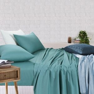 Amsons Sheet Set - King Fitted & Flat Sheet With Pillowcases - Mint Green