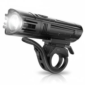 VIKUS Waterproof Rechargeable LED Bike Lights Set (2000mah Lithium Battery, IPX4, 2 USB Cables)