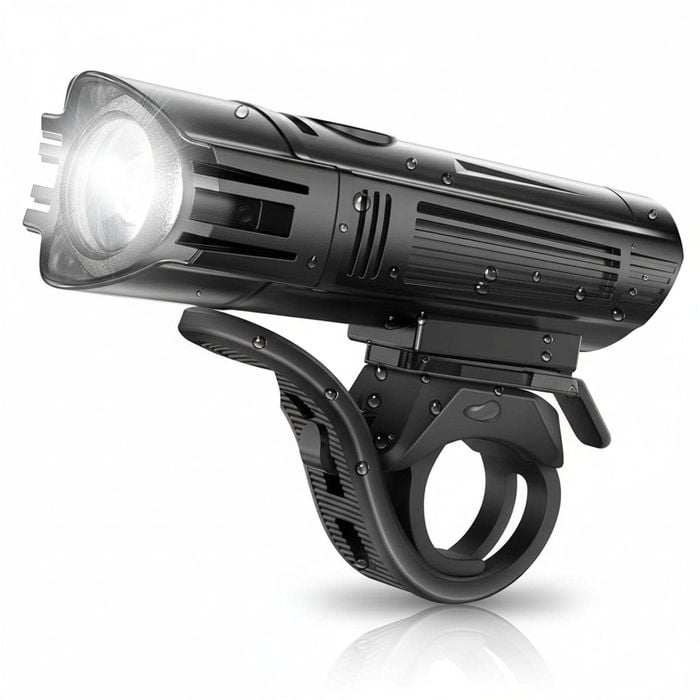 VIKUS Waterproof Rechargeable LED Bike Lights Set (2000mah Lithium Battery, IPX4, 2 USB Cables)