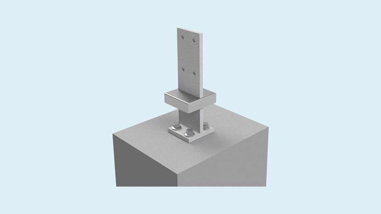 T-Blade Cap is placed over post support