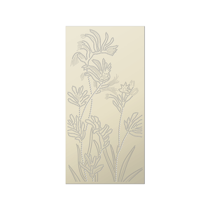 Walpix 1775 x 875 x 2mm Magnolia Perforated Aluminium Decorative Screen Folded Profile Kangaroo Paw