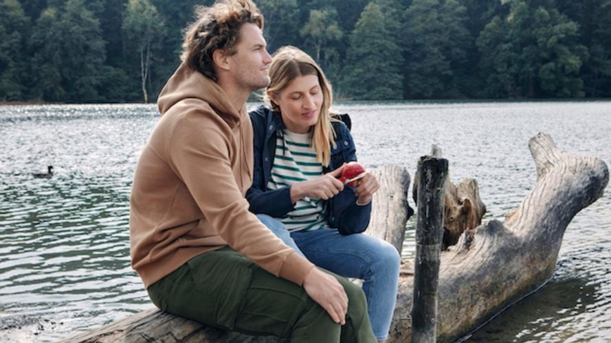 two people at a campsite