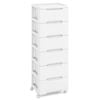 Costway 6-drawer Office Storage Cabinet Lockable Rolling Filing Cart