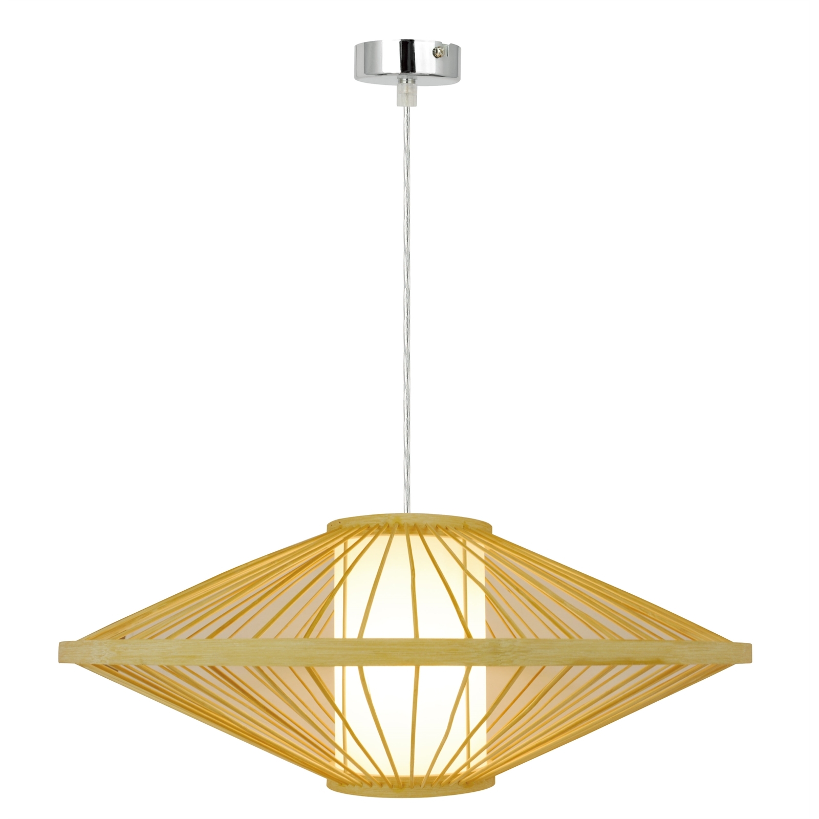 Crompton Lunix Round Bamboo Pendant Light product image