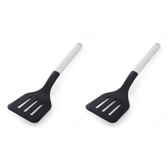 2PK KitchenAid Classic Slotted Nylon Turner/Spatula Utensil Porcelain White