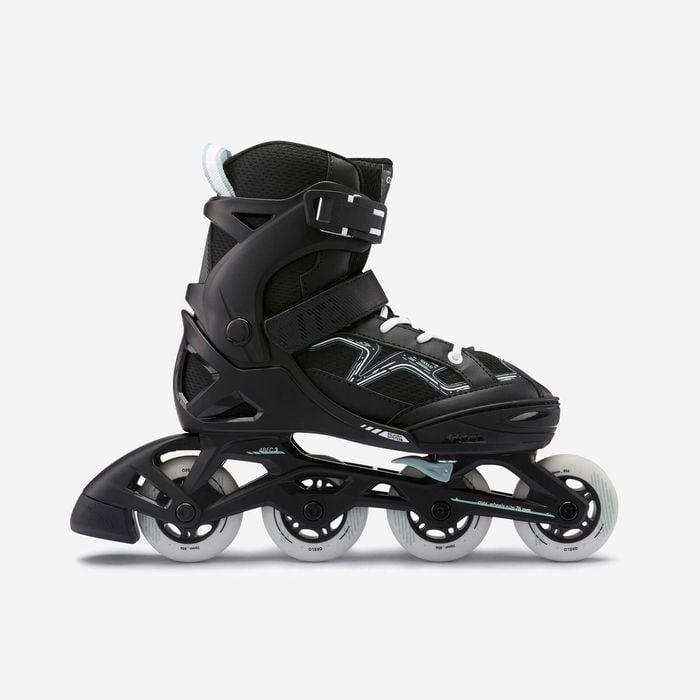 Decathlon - Kids' Inline Fitness Skate Fit3 - Black/khaki - Au 2.5/5 - Eu 35/38