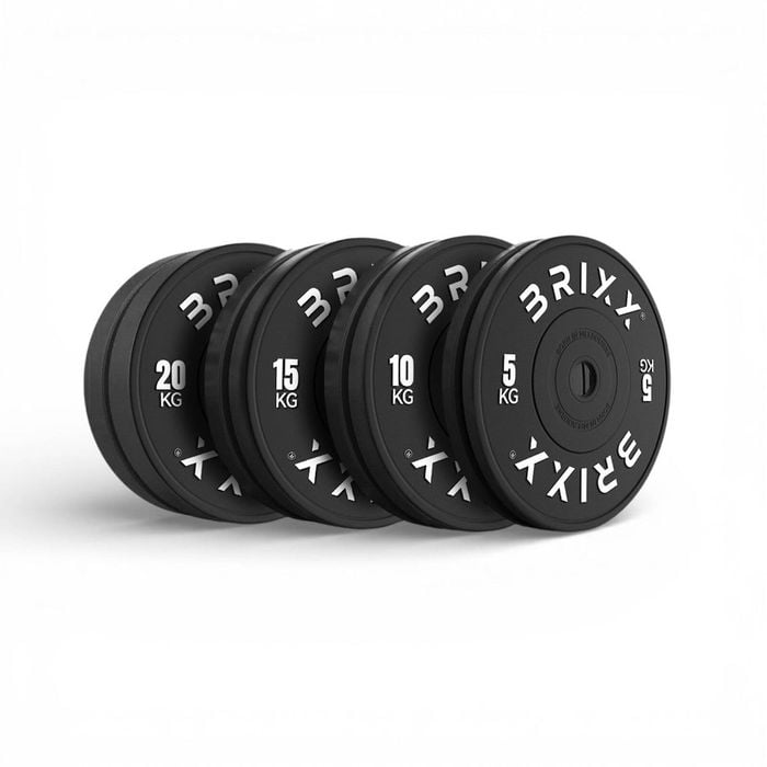 Brixx Pro Black Olympic Bumper Plates - 100kg Set