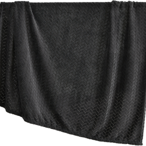 Astin Sinclair Charcoal Textured Plush Throw