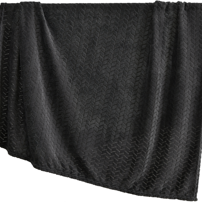 Astin Sinclair Charcoal Textured Plush Throw