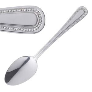 Olympia Dessert Spoon Bead Stainless Steel 12 Pack Kitchen Cutlery