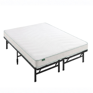 Zinus Double Durable SmartBase Folding Metal Bed Frame & Bonnell Spring Mattress Set, Essential Inner Spring