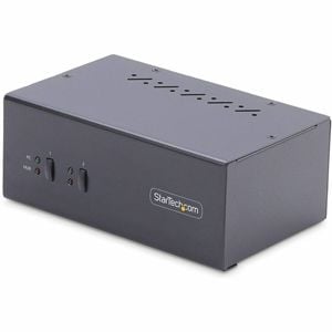 StarTech.com 2-Port Dual-Monitor DisplayPort KVM Switch, 4K 60Hz, 2x USB 5Gbps Ports