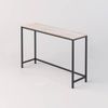 Natural Wood & White Console Table for Narrow Entryways