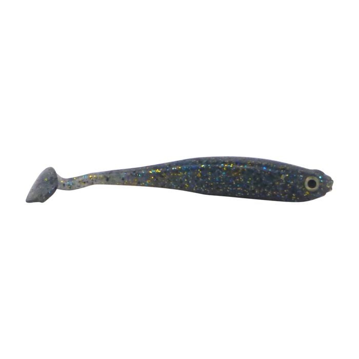 Swimerz Soft Shad 100mm Paddle Tail Lure, Blue Gold Fleck, 6 Pack