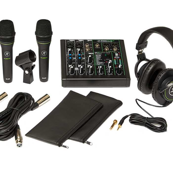 Mackie Performer Bundle with ProFX6V3 Mixer, EM-89D Dynamic Microphones & Cables