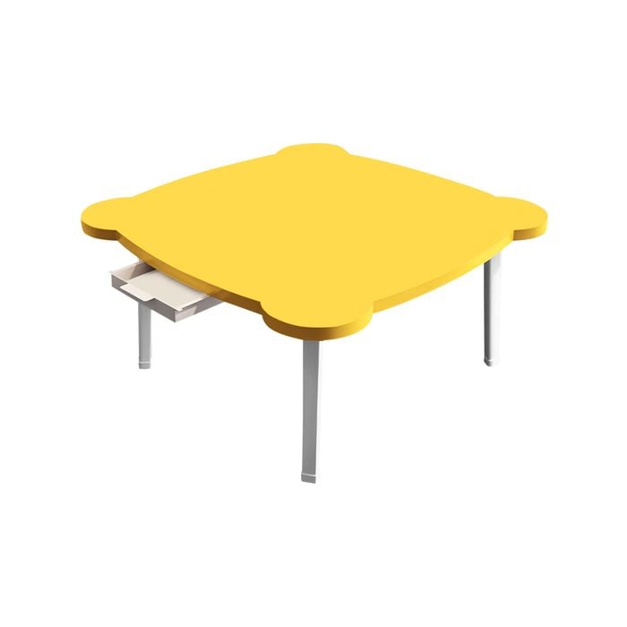SOGA Yellow Minimalist Cat Ear Portable Floor Table
