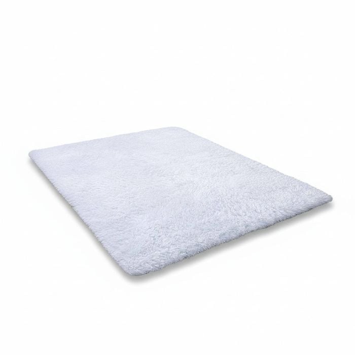 Fluffy Shaggy Rugs for Living Room, Bedroom, Kids Room, and Nursery - Soft, Modern, and Luxurious - White (60x110cm)